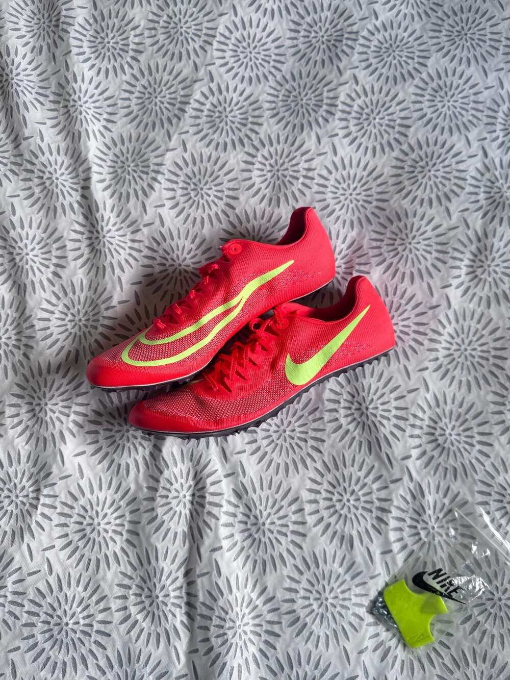 Nike Ja Fly 4 Track and Field Sprint Spikes - Bright Crimson/Barely Volt 10.5M